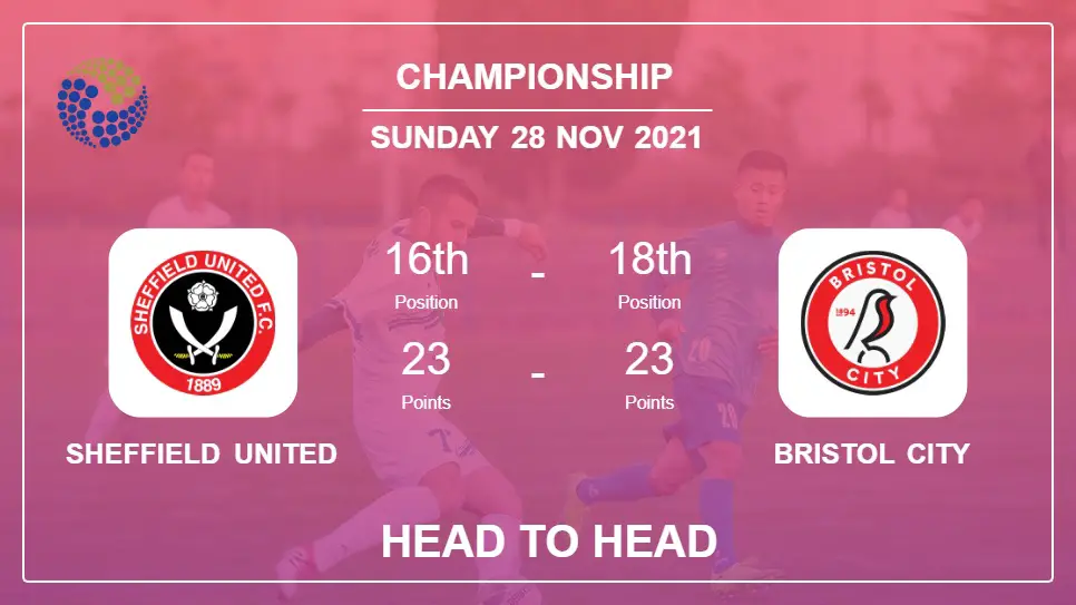 Sheffield United vs Bristol City: Head to Head stats, Prediction, Statistics - 28-11-2021 - Championship