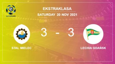 Ekstraklasa: Stal Mielec and Lechia Gdańsk draw a exciting match 3-3 on Saturday