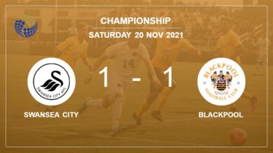 Championship: Blackpool steals a draw versus Swansea City