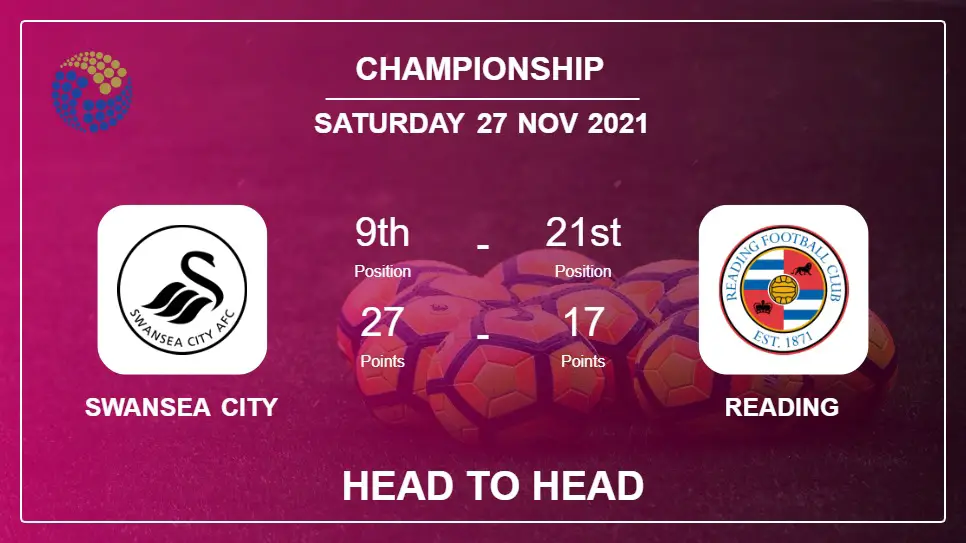 Swansea City vs Reading: Head to Head, Prediction | Odds 27-11-2021 - Championship