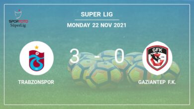 Super Lig: Trabzonspor defeats Gaziantep F.K. 3-0