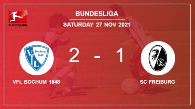 Bundesliga: VfL Bochum 1848 recovers a 0-1 deficit to best SC Freiburg 2-1