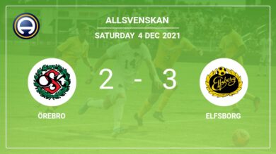 Allsvenskan: Elfsborg prevails over Örebro 3-2
