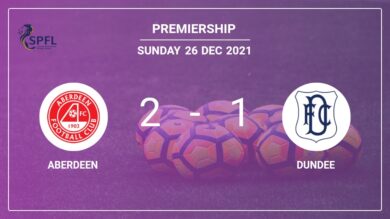 Premiership: Aberdeen recovers a 0-1 deficit to overcome Dundee 2-1