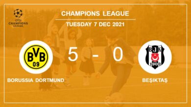 Champions League: Borussia Dortmund tops Beşiktaş after recovering from a 4-0 deficit