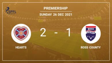 Premiership: Hearts defeats Ross County 2-1