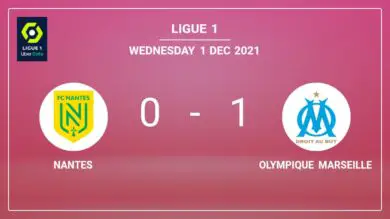 Olympique Marseille 1-0 Nantes: beats 1-0 with a goal scored by Gerson