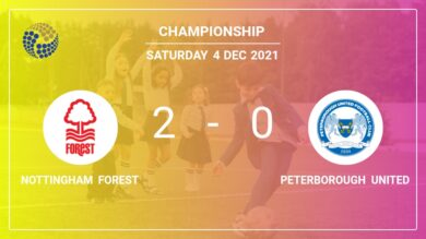 Championship: Nottingham Forest conquers Peterborough United 2-0 on Saturday