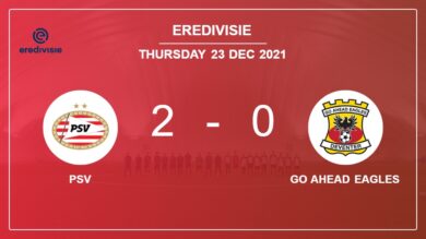 Eredivisie: PSV defeats Go Ahead Eagles 2-0 on Thursday