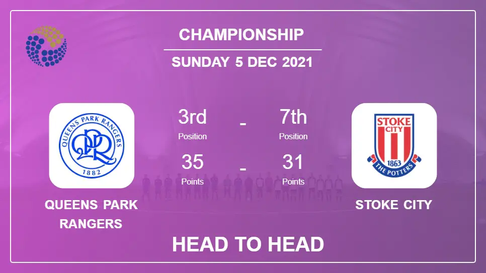 Head to Head Queens Park Rangers vs Stoke City | Prediction, Odds - 05-12-2021 - Championship
