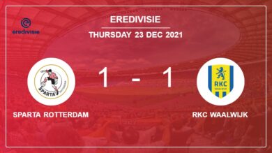 Sparta Rotterdam 1-1 RKC Waalwijk: Draw on Thursday