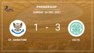 Premiership: Celtic overcomes St. Johnstone 3-1