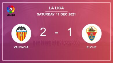 La Liga: Valencia seizes a 2-1 win against Elche 2-1