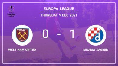 Dinamo Zagreb 1-0 West Ham United: beats 1-0 with a goal scored by M. Orsic