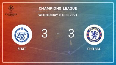 Champions League: Zenit and Chelsea draw a crazy match 3-3 on Wednesday