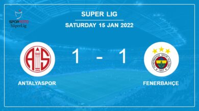 Antalyaspor 1-1 Fenerbahçe: Draw on Saturday