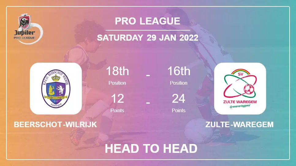 Beerschot-Wilrijk vs Zulte-Waregem: Head to Head, Prediction | Odds 29-01-2022 - Pro League