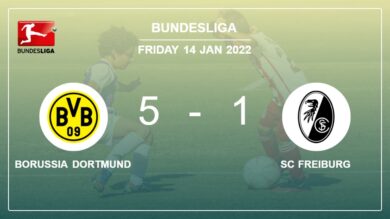 Bundesliga: Borussia Dortmund demolishes SC Freiburg 5-1