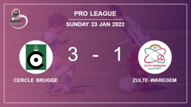 Pro League: Cercle Brugge tops Zulte-Waregem 3-1