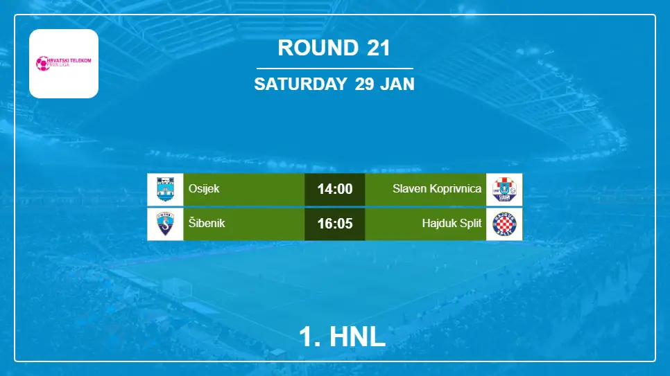 Croatia 1. HNL 2021-2022 Round-21 2022-01-29 matches