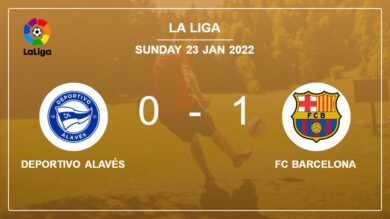 FC Barcelona 1-0 Deportivo Alavés: defeats 1-0 with a late goal scored by F. de
