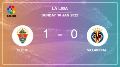 Elche 1-0 Villarreal: beats 1-0 with a goal scored by L. Boye