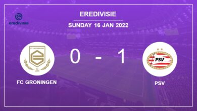 PSV 1-0 FC Groningen: conquers 1-0 with a goal scored by M. Gotze