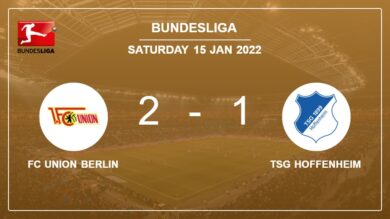 Bundesliga: FC Union Berlin recovers a 0-1 deficit to prevail over TSG Hoffenheim 2-1