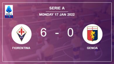 Serie A: Fiorentina destroys Genoa 6-0 playing a great match