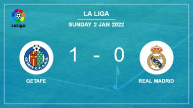 Getafe 1-0 Real Madrid: gana 1-0 con gol de E. Unal