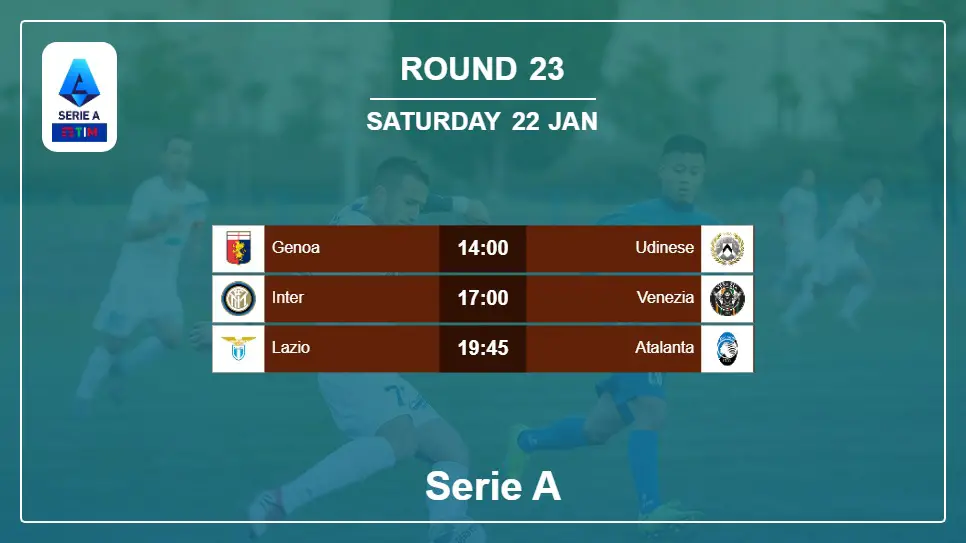 Italy Serie A 2021-2022 Round-23 2022-01-22 matches