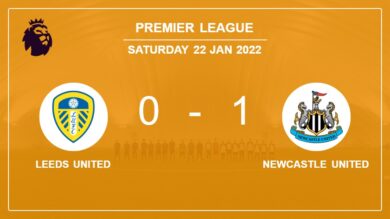 Newcastle United 1-0 Leeds United: defeats 1-0 with a goal scored by J. Shelvey