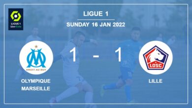 Olympique Marseille 1-1 Lille: Draw on Sunday
