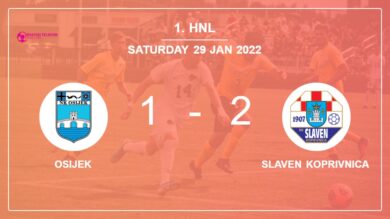 1. HNL: Slaven Koprivnica overcomes Osijek 2-1