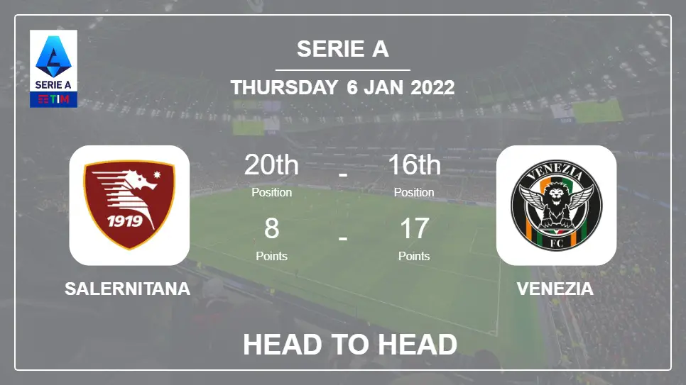 Salernitana vs Venezia: Head to Head, Prediction | Odds 06-01-2022 - Serie A