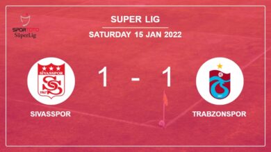 Sivasspor 1-1 Trabzonspor: Draw on Saturday