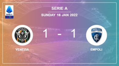 Venezia 1-1 Empoli: Draw on Sunday