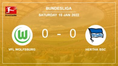 Bundesliga: VfL Wolfsburg draws 0-0 with Hertha BSC on Saturday