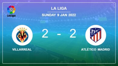 La Liga: Villarreal and Atlético Madrid draw 2-2 on Sunday