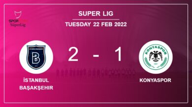 Super Lig: İstanbul Başakşehir recovers a 0-1 deficit to best Konyaspor 2-1