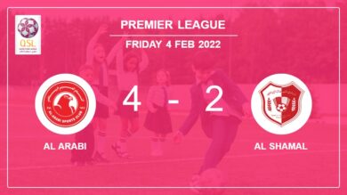 Premier League: Al Arabi beats Al Shamal after recovering from a 1-2 deficit