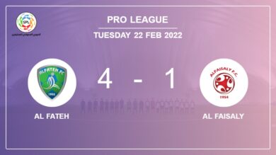 Pro League: Al Fateh obliterates Al Faisaly 4-1 after playing a great match