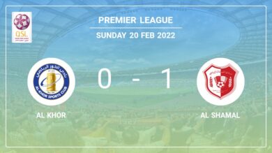 Al Shamal 1-0 Al Khor: beats 1-0 with a goal scored by M. Nani