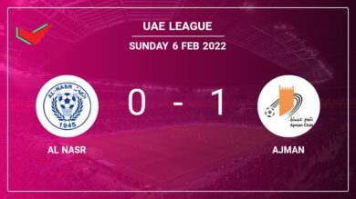 Ajman 1-0 Al Nasr: conquers 1-0 with a goal scored by W. Azarou