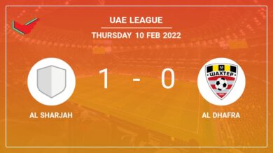 Al Sharjah 1-0 Al Dhafra: conquers 1-0 with a goal scored by O. Camara