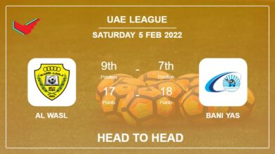 Al Wasl vs Bani Yas: Head to Head stats, Prediction, Statistics – 05-02-2022 – Uae League