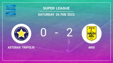 Super League: Aris defeats Asteras Tripolis 2-0 on Saturday