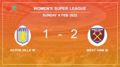 Women’s Super League: West Ham W prevails over Aston Villa W 2-1