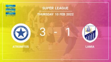 Super League: Atromitos overcomes Lamia 3-1 after recovering from a 0-1 deficit