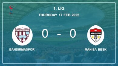 1. Lig: Bandırmaspor draws 0-0 with Manisa BBSK on Thursday
